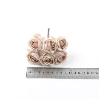 6Pcs Arreglo De Flores Artificiales Peonía Para Decoración De Hogar Y Bodas Decoración De Habitaciones Falsas Flores Para Wreaths De Manualidades Y Regalos - details 2