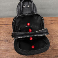 Bolsa De Pecho Para Hombre De Cuero Genuino Alta Calidad Bolso Cruzado De Moda Bolsa De Hombro Mensajera De Cuero Verdadero - details 6