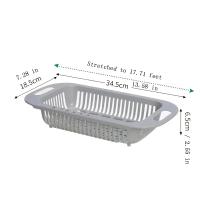 Rack De Cocina Retráctil Y Engrosado Para Fregadero Almacenamiento De Verduras Y Cucharas Plástico Resistente Para El Hogar - details 3