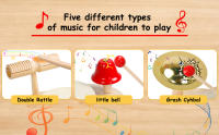 Juego De Música Para Bebés Y Niños Tabla De Música Multifuncional De Madera Set De Batería Educativo Juguete Musical Para Niños Regalo Para Bebé - details 4