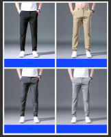Pantalones Casuales Para Hombre De Seda Helada Verano Carga Rápida Delgados Estirables Estilo Recto Slim Fit Pantalones Completo Tipo De Cierre: Cremallera - details 8