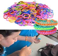 Kit De Hacer Pulseras De Cinta Arco Iris Para Niñas 600-1800 Piezas Set De Banda De Goma DIY Juguete De Manualidades Regalo - details 9