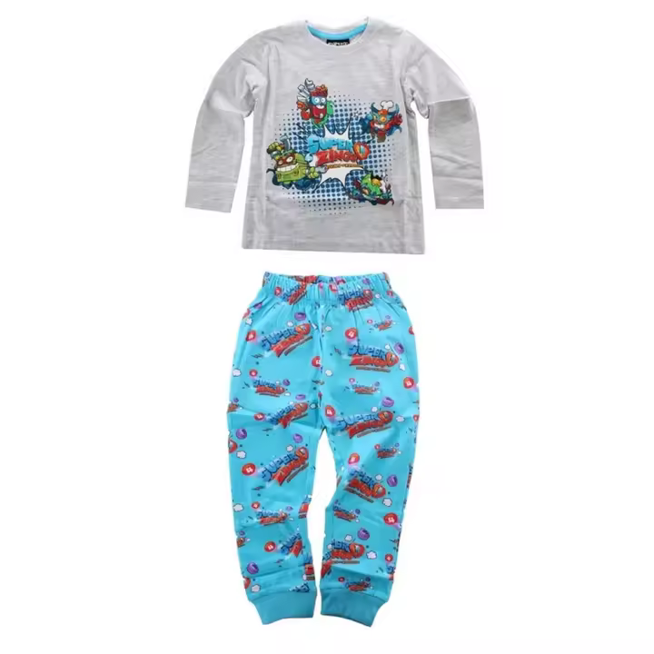 Superzings Pijama Largo Gris Niño Estampados Oficial - 1