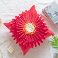 Funda de almohada cuadrada para el hogar, diseño de princesa con ventanal y margaritas pequeñas, funda de cojín para la mesita de noche - details 19