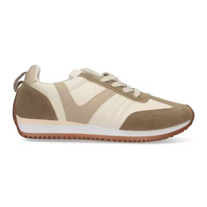Zapatillas deportivas cómodas sneakers beige mujer ZZ-129 - 1