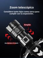 Linterna Frontal LED COB XHP360 Recargable USB XHP199 Con Zoom Y Protección Contra El Agua Para Actividades Al Aire Libre - details 7
