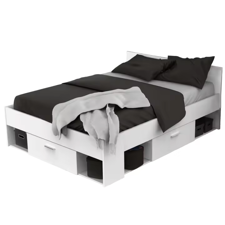 Miroytengo Cama de Matrimonio Con Cajones Inferiores Chicago 135/140x190/200 cm - 1