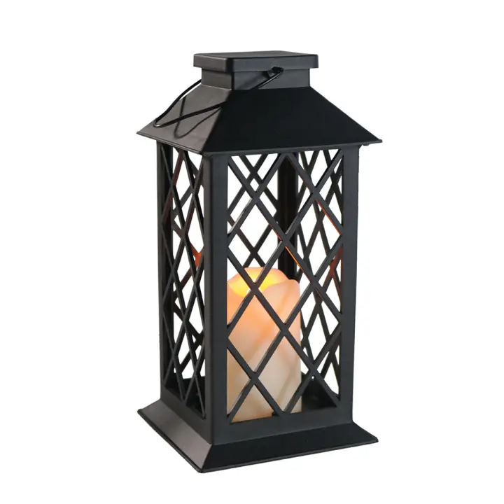 Lámpara Solar LED Exterior Forma De Farol Para Jardín Decoración De Pared De Patio Puerta De Terraza Arte De Escultura - 1