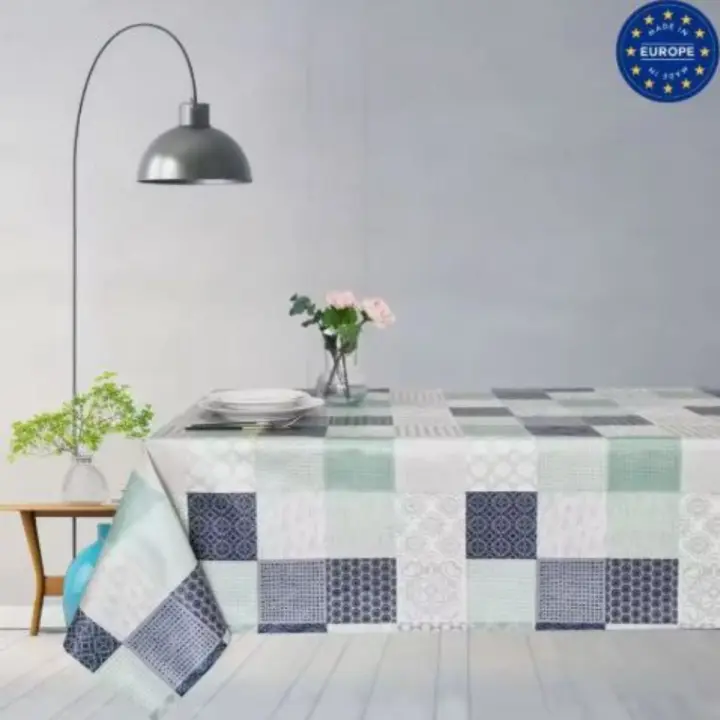 Hulehule Tex Mantel de PVC Estampado Gavi Blue Alta Calidad Resistente a Manchas - 1