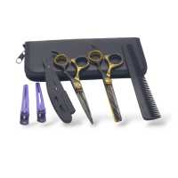 NR HERMANO ESPAÑOL Kit de Peluquero Profesional con Estuche - Tijeras de Barbero, Navaja y Peine - details 0