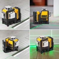 3D 360 Grado Vertical 12 Líneas Nivel Láser Horizontal Luz Verde Medidor de Nivel Set Herramientas de topografía al aire libre Para 12V Litio Batte - details 7