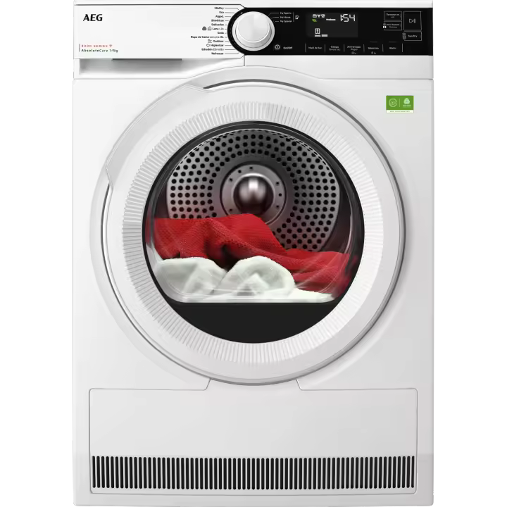 AEG - Secadora con Bomba de Calor Serie 8000 AbsoluteCare de 9 kg - TR839T4PBC - 1