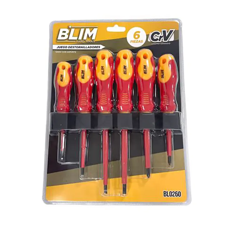 Blim Juego 6 Piezas Destornilladores - 1.000V - Con Soporte - 1