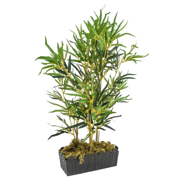 Árbol de Bambú artificial con 368 Hojas Verdes 80 cm - 1