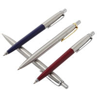 Set De 5 Bolígrafos De Punta Sferica Metálicos G2 Recargables Tinta Azul Para Escuela Y Oficina Herramientas De Papelería - details 0