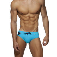 Bragas De Natación Para Hombre Briefs De Playa Deporte Acuático Padded Push-Up Traje De Baño Sexy Surf Wear Monocromo Talla Unica - details 4