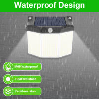 Lámpara De Pared Solar Para Jardín Y Patio Con Sensor De Movimiento Y 3 Modos De Iluminación Impermeable 432 LED Reflector Instalación Por Asamblea - details 6