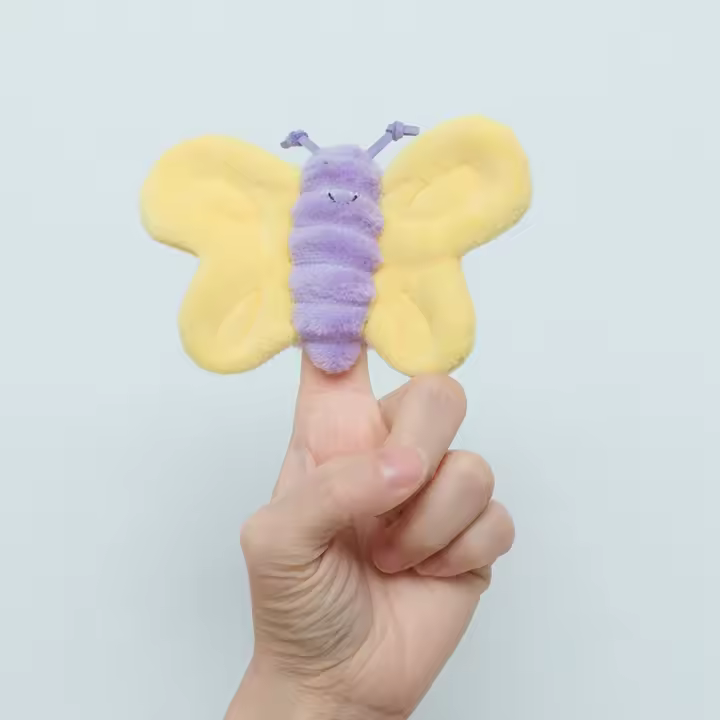 Puppets De Animal Butterfly Kawaii Mini Para Niños Y Niñas Pulsera De Mano Teatro Infantil Educativo Unisex - 1