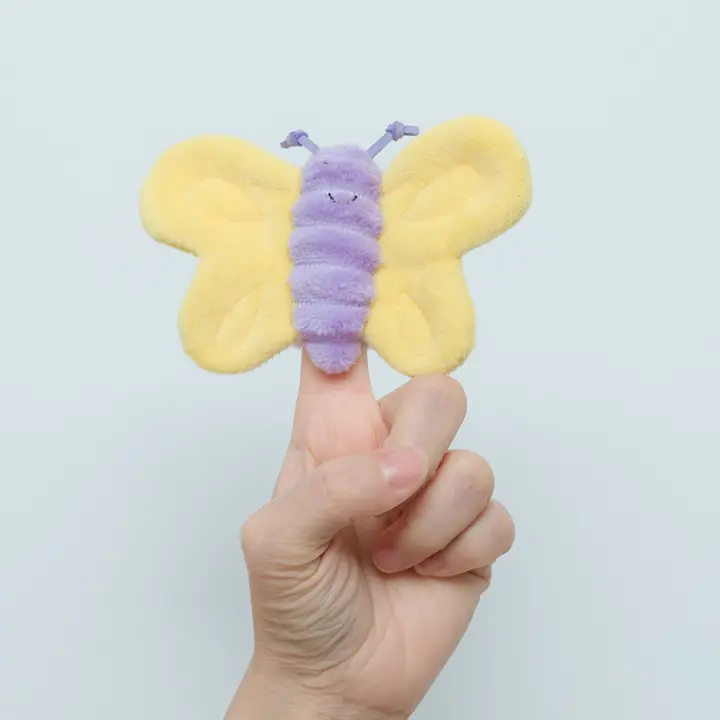 Puppets De Animal Butterfly Kawaii Mini Para Niños Y Niñas Pulsera De Mano Teatro Infantil Educativo Unisex - 1