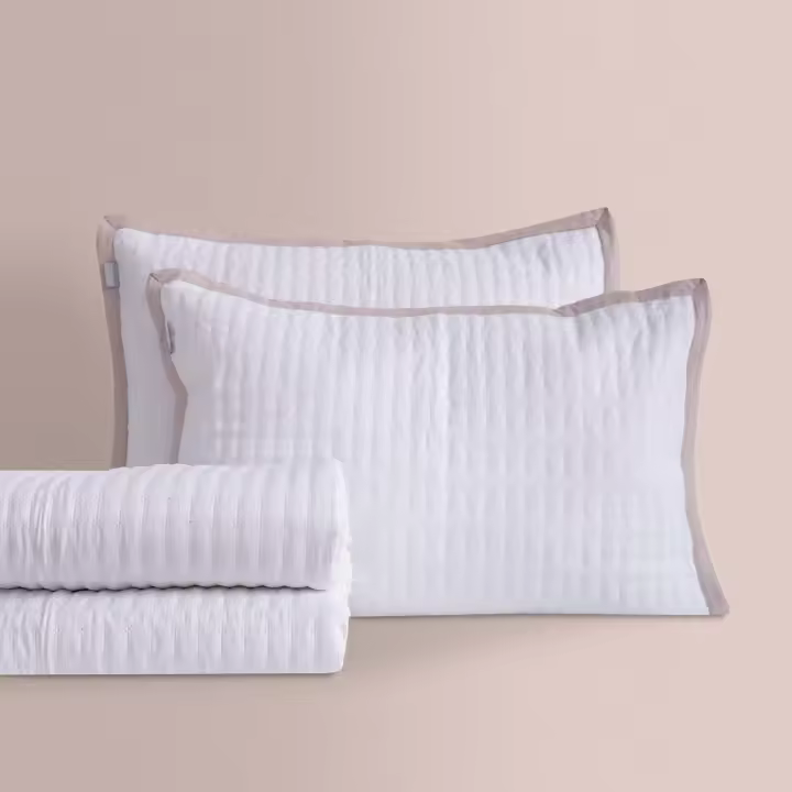 Colcha Jacquard Zenia Beige - 1