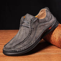 Zapatos De Cuero Hechos a Mano Para Hombre Casual Zapatillas Diseño Cómodo Zapato De Negocios Mocasines Con Cordones Material De Suela De Goma - details 14