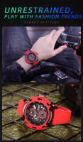 Reloj Deportivo MEGIR Para Hombres En Color Naranja Resistente Al Agua Con Cuarzo Luminoso Cronógrafo De Correa De Silicona Estilo Fashion - details 16