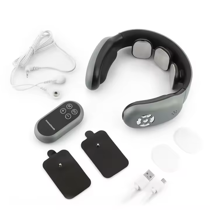 InnovaGoods® Masajeador cervical recargable con mando, masajea tu cuello de forma profunda y relajante, masajeador cervical función de calor, sensacion de Alivio, descanso, relajación y bienestar. - 1