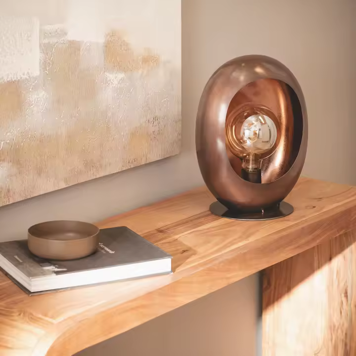 Ledkia Lámpara de Mesa Metal Ovo Bronce - 1
