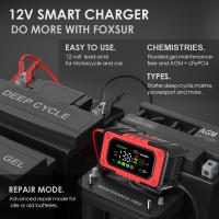 Cargador De Batería Para Coche SUV RV Motocicleta Camión EAFC 12V 7A Protección Múltiple Inteligente Compatible Con Baterías De Hierro Líquido Y Plomo-Acidez - details 12