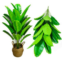 Planta Artificial De Banano Verde Grande 86-120cm Decoración Para Interior Y Exterior Ideal Para Bodas Y Jardines - details 4