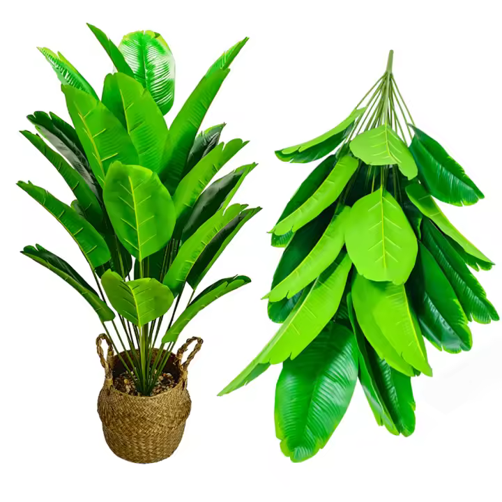 Planta Artificial De Banano Verde Grande 86-120cm Decoración Para Interior Y Exterior Ideal Para Bodas Y Jardines - 1