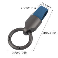 Llavero De Titanio Y Cuero Vacío Llavero De Coche Para Hombre Llavero De Colgante Creativo Accesorio Pequeño EDC Regalo Ideal Para Exteriores - details 0