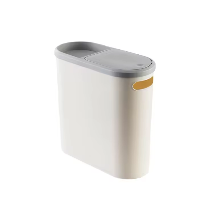 Cesta De Papel Para Baño Y Cocina VIE LENTE 10L Ecológica Y Creativa Con Tapa Recolección De Basura Silenciosa Material Plástico Rectangular - 1