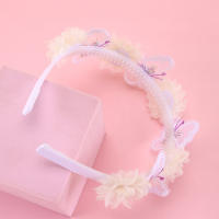 1pc Diadema Para Niñas Con Decoración De Flor Accesorios Para El Cabello Para Mujeres Diadema Multifuncional De Poliéster Para Exterior O Interior - details 5