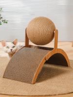 Juguete De Agarre Para Gatos De Madera Resistentes Al Desgaste Con Tablero De Rasguño Sisal Bola De Juguete Para Uñas De Gatos - details 6