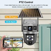 Cámara Solar WIFI Dual Lente Tres Pantallas 12MP 10X Zoom CCTV Exterior Con Seguimiento Automático Detecta Humanos Soporte PTZ IP66 Cam - details 8