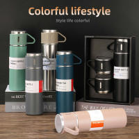 Botella Termo Aislada De Acero Inoxidable 500ML Set De Regalo Estilo Negocios Para Oficina Taza De Café Portátil Frascos Carafas - details 1