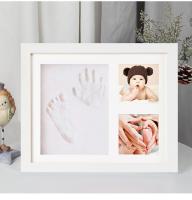 Kit para hacer huellas de manos y huellas de bebé, recuerdo para niños y niñas recién nacidos, regalos para niñas y bebés, regalos para baby shower para nuevas mamás, marcos de fotos para bebés, registro de bebés, decoración de guardería - details 2