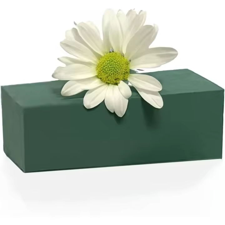 Caliko 1x Wet Brick Floral Foam Block | 23x11x7cm Large Wet Florist Foam Bricks for Fresh Flowers | Flower Foam Blocks for Wedding Aisle, Birthdays | Home Decoration Flower Arranging Accessories. - 1