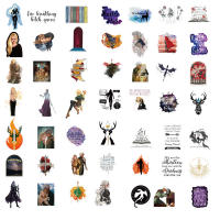 50PCS Pegatinas De Novela Cartoon Throne of Glass Para Laptop Suitcase Skateboard Moto Guitarra Botella Decalcomanía DIY - details 7
