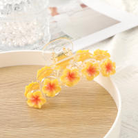 Pinza Para El Cabello Coreana De Acrílico Para Mujer Clip De Manta Floral Para Vacaciones De Verano Y Playa Estilo De Moda Decorativa - details 1