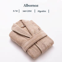 Scalpers Home Albornoz de Algodón 100% - 360GSM Gris con Ribetes Azules - Elegante y Sofisticado - details 24