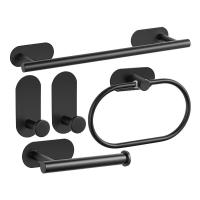 Juego De Accesorios De Baño En Acero Inoxidable 304 Con Barra De Toalla Anillo De Toalla Porta Papel Y Gancho De Bata Niquel Pulido - details 6