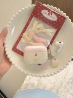Funda De Pastel De Cereza Rosa Con Cuadros Para AirPods 1 2 3 Y AirPods pro 2 Estilo Moderno Y Elegante Protección Para Auriculares - details 6