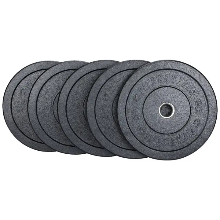 Fitness Tech Discos Bumper Plate Alta Resistencia Hi Temp Black Discos - 1