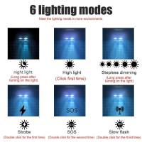 Linterna Frontal LED Blanca 1000 Lumen Con Memoria Tipo C USB 18650 Para Camping Caza SOS Lámpara Nocturna Resistente Al Agua - details 6
