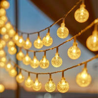 Cadena De Luces LED 3M Cristal De Bola Impermeable Para Jardín Camping Decoraciones De Ramadan Instalación Auto-Contenida - details 10