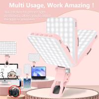 Luz De Rellenado Para Videoconferencia LED Recargable Con Clip Para Teléfono iPhone Android iPad Laptop Maquillaje TikTok Selfie Vlog - details 15