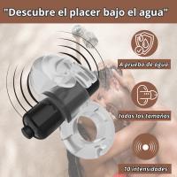 Intense Anillo Vibrador rabbit para pene | Estimulador de Clítoris en Forma de Conejito | Anillo para Pene con Vibración Retardante Eyaculación y Erección Más Firme | Waterproof IPX7 | Suave al Tacto | Uso en Solitario o en Pareja  | Pilas LR44 Incluidas| - details 2