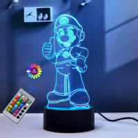 Lámpara De Noche LED 3D Illusion Yoshi 16 Colores Cambio Gradual Toque USB Para Regalos De Fiestas O Decoración Del Hogar - details 4
